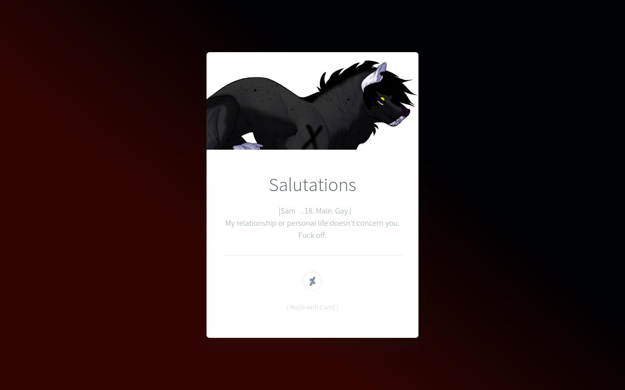 Carrd profile picture for @salutations